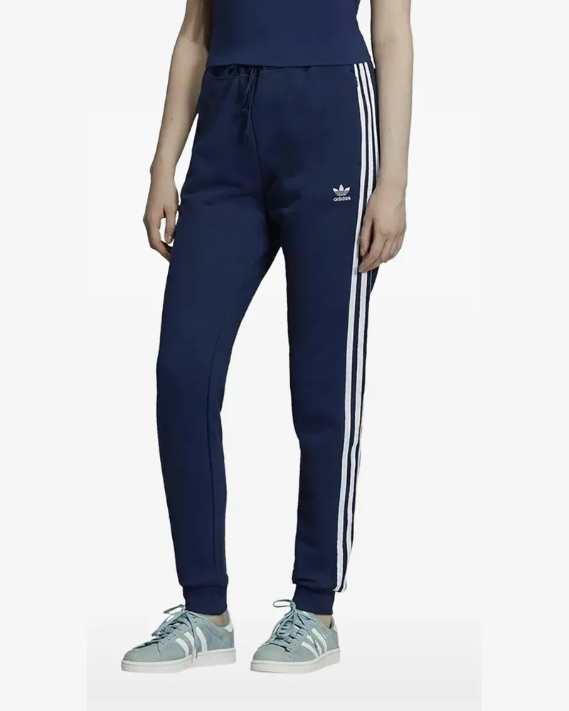 adidas Gestreifte Originals Jogginghose mit Umschlag - Blau Blau