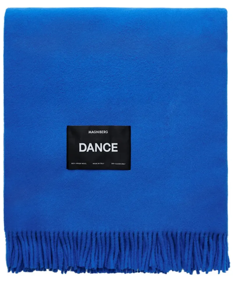 MAGNIBERG Decke mit Logo-Patch - Blau Blau