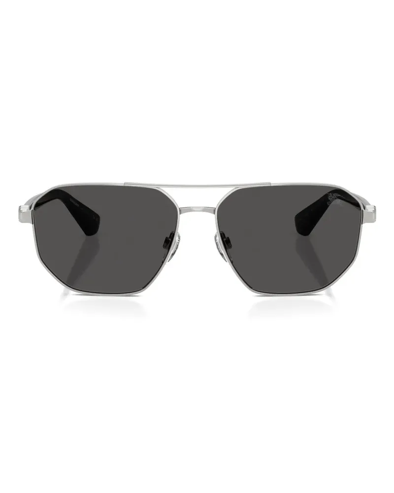 Burberry Sonnenbrille mit geometrischem Gestell - Silber Silber