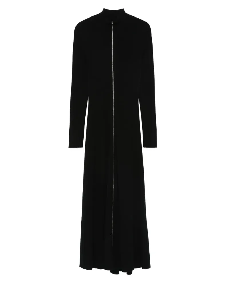 Eric Bompard Stehkragen-Midikleid mit Reißverschluss - Schwarz Schwarz