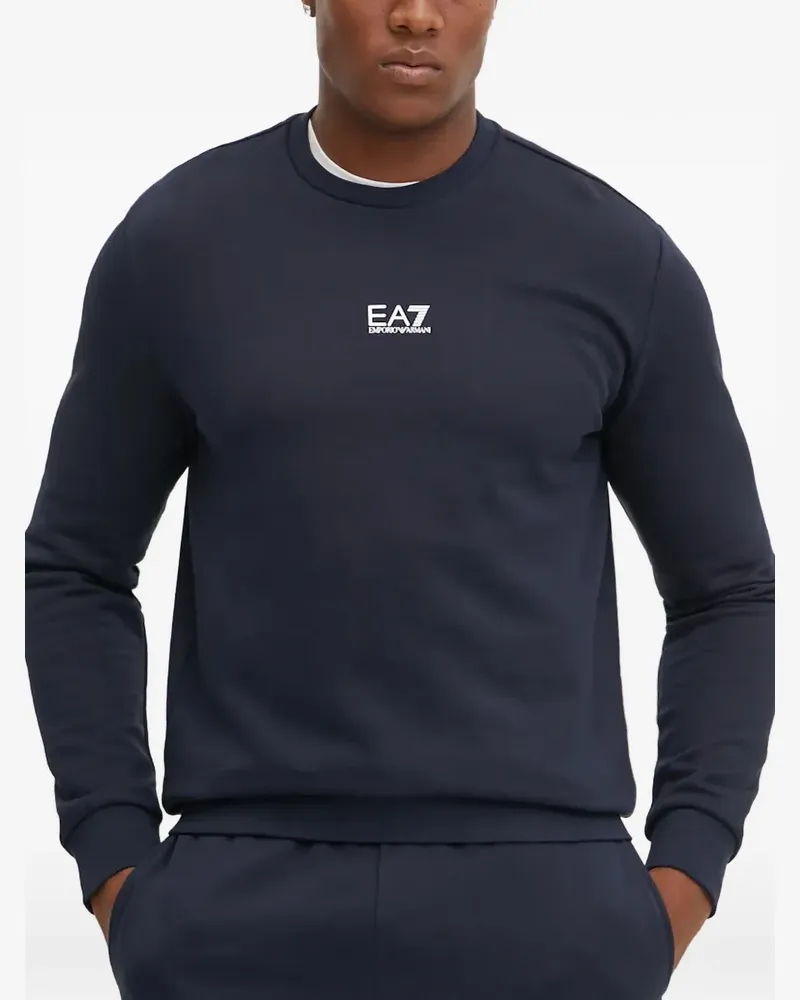 EA7 Sweatshirt mit Rundhalsausschnitt - Blau Blau