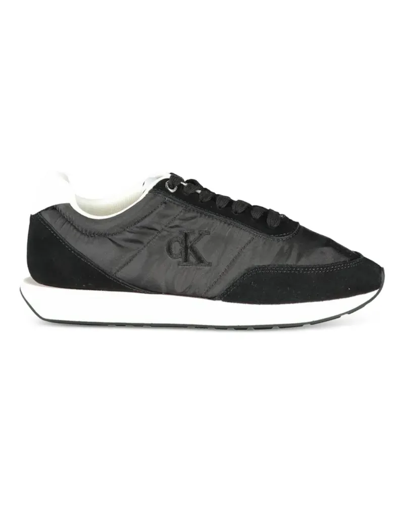 Calvin Klein suede-panelled sneakers - Schwarz Schwarz