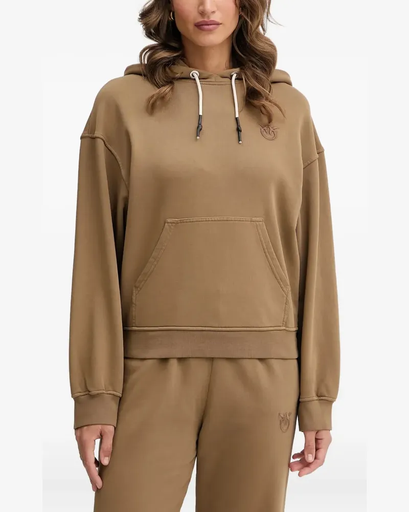 Pinko Hoodie mit Logo-Stickerei - Braun Braun