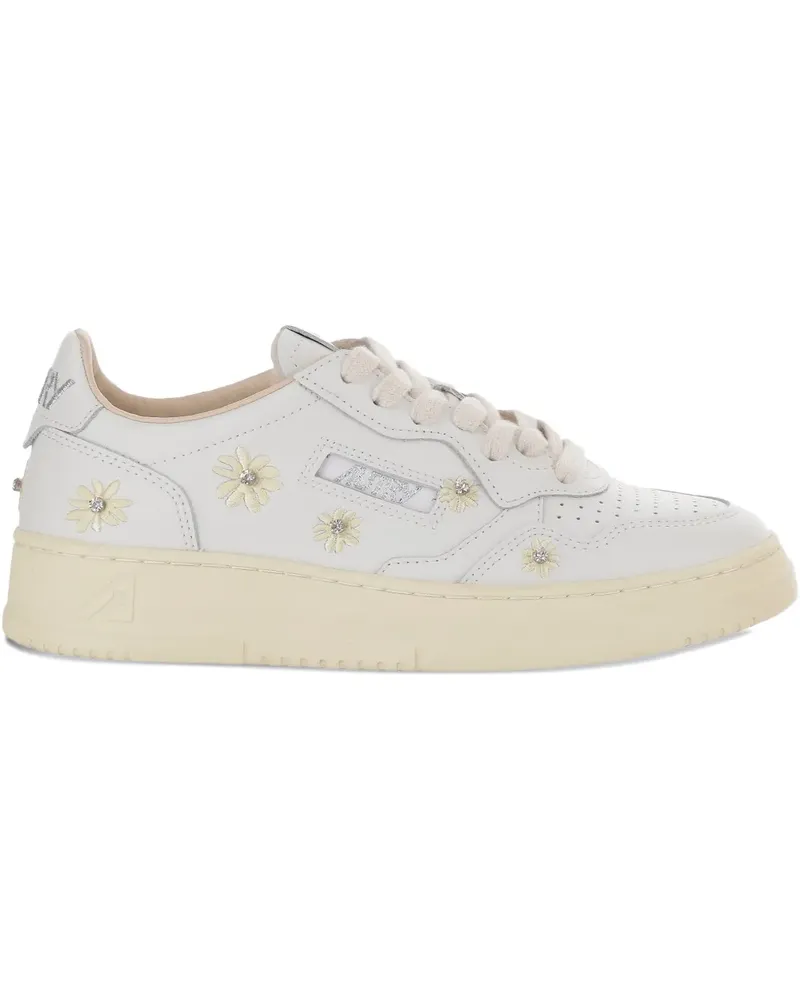 AUTRY embroidered flower trainers - Weiß Weiß