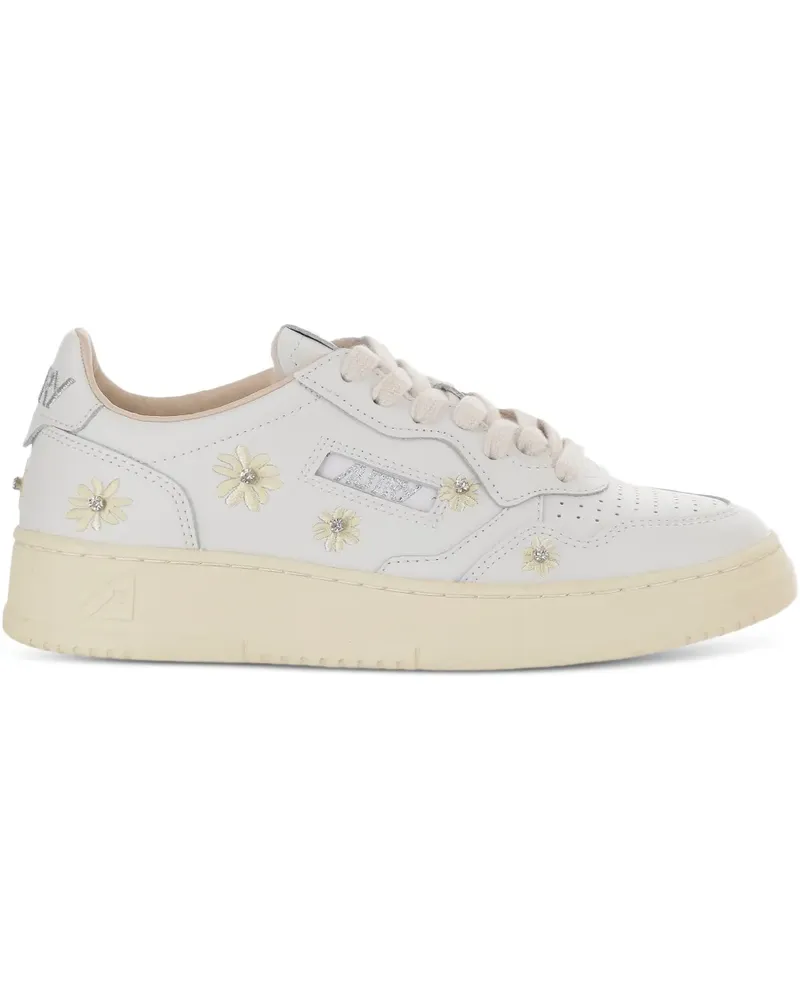 AUTRY Sneakers mit Blumen-Stickerei - Weiß Weiß