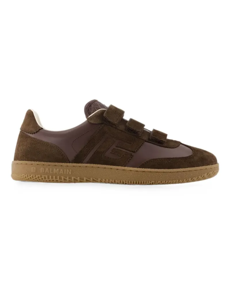 Balmain Swan touch-strap sneakers - Braun Braun