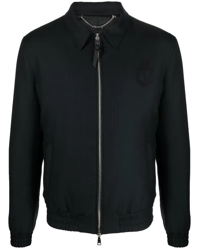 Billionaire Bomberjacke mit Logo-Stickerei - Schwarz Schwarz