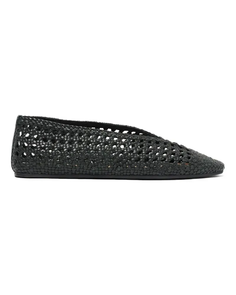Scarosso woven-leather ballet flats - Grün Grün