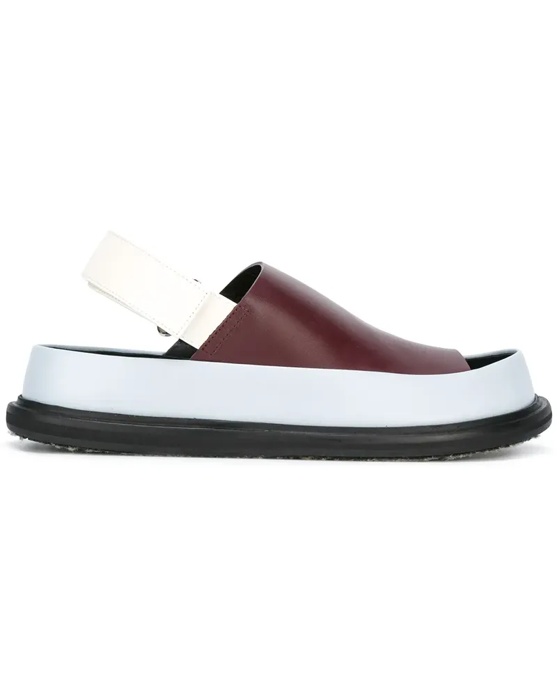 Marni Sandalen in Colour-Block-Optik - Rot Rot