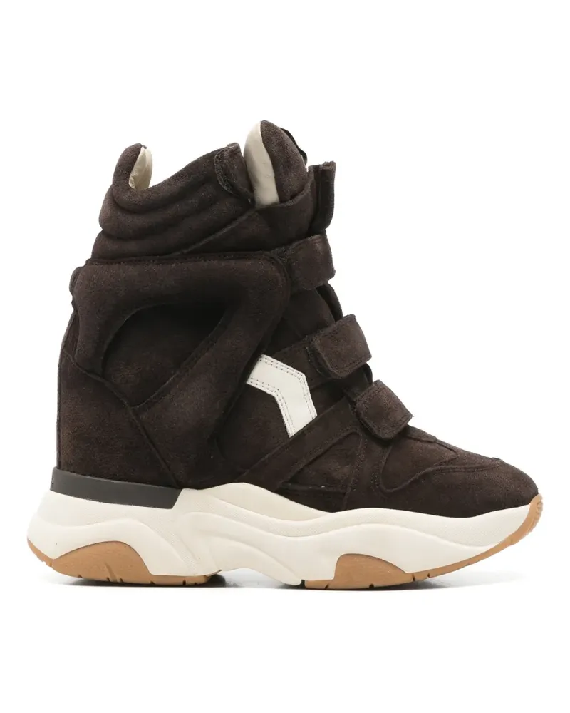 Isabel Marant Balskee touch-strap wedge sneakers - Braun Braun