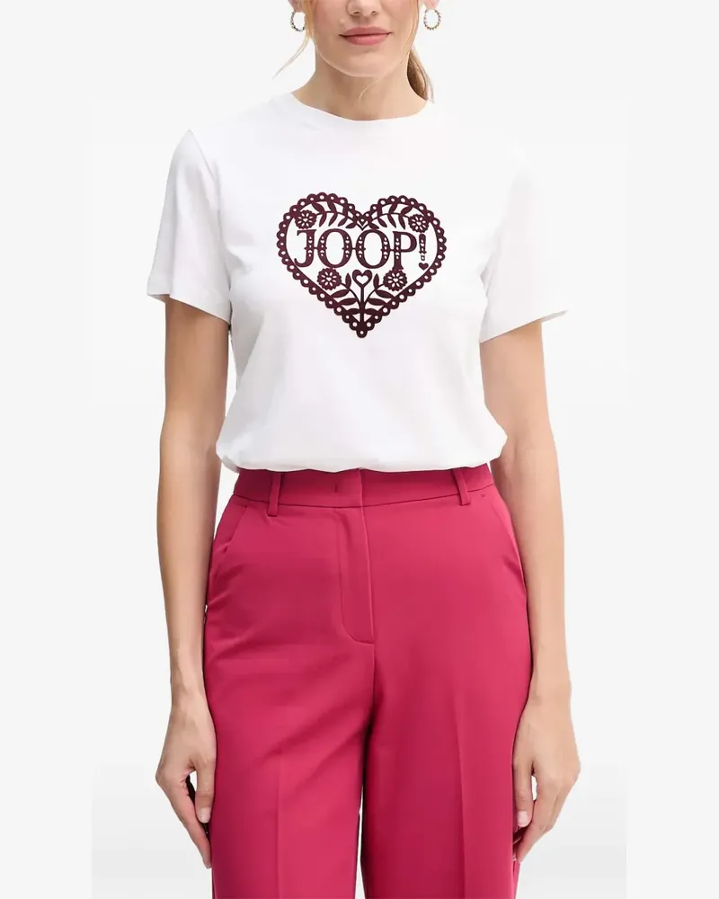 JOOP! T-Shirt mit Herz-Print - Weiß Weiß