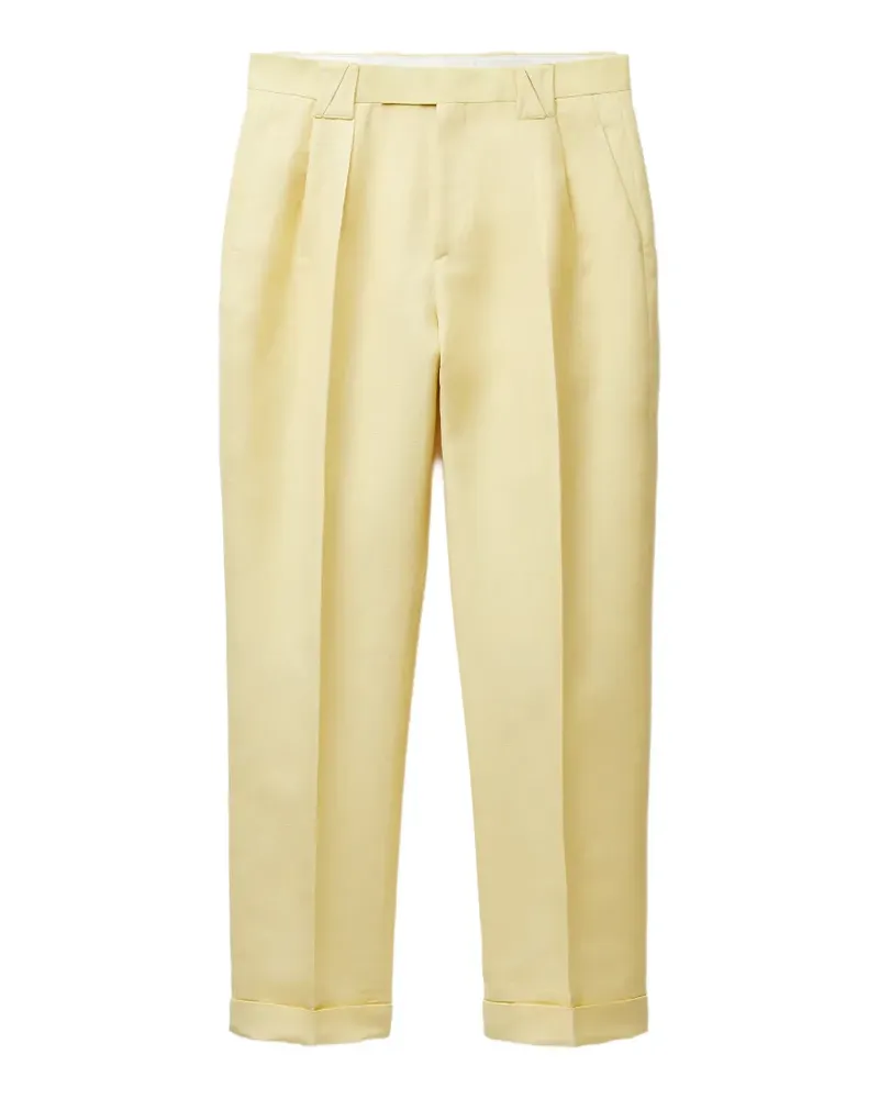 Versace wool-linen formal pants - Gelb Gelb