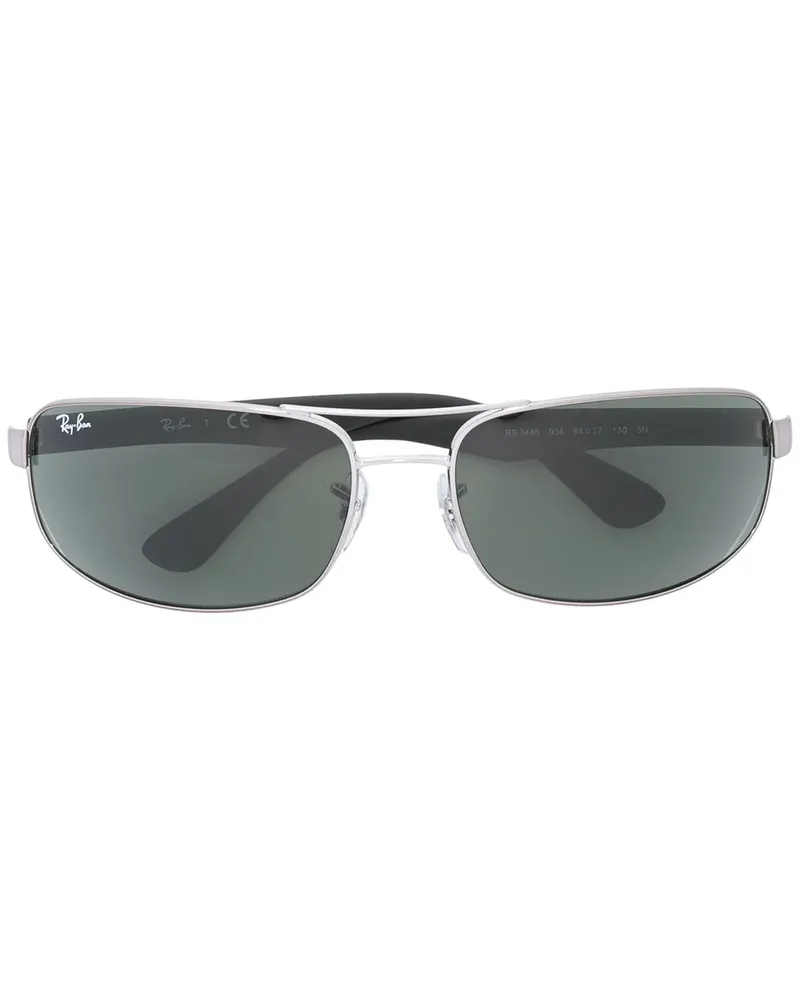 Ray Ban Rechteckige Sonnenbrille - Schwarz Schwarz