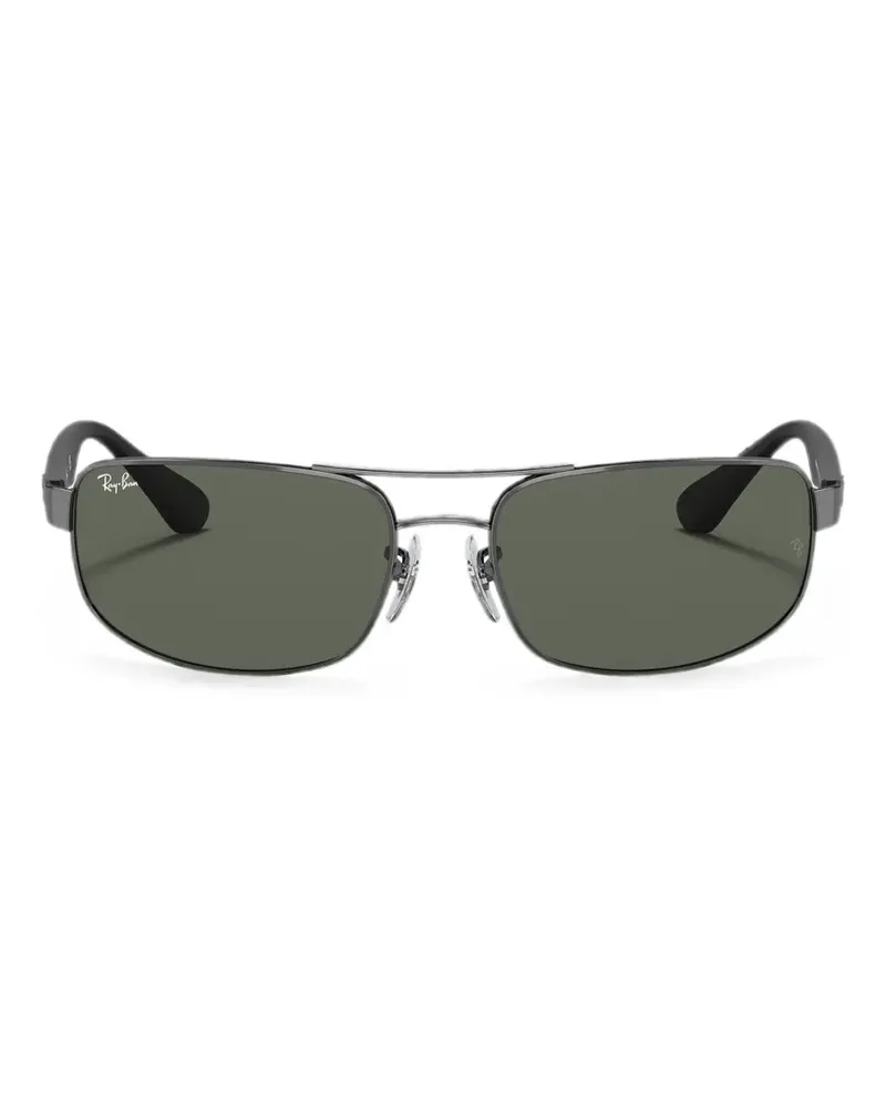 Ray Ban Rechteckige Sonnenbrille - Schwarz Schwarz