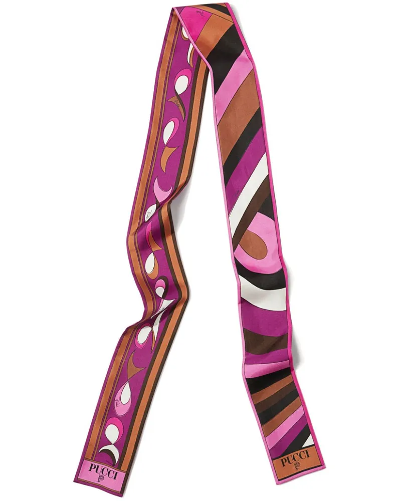 Emilio Pucci Seidenschal mit Iride Pesci-Print - Rosa Rosa