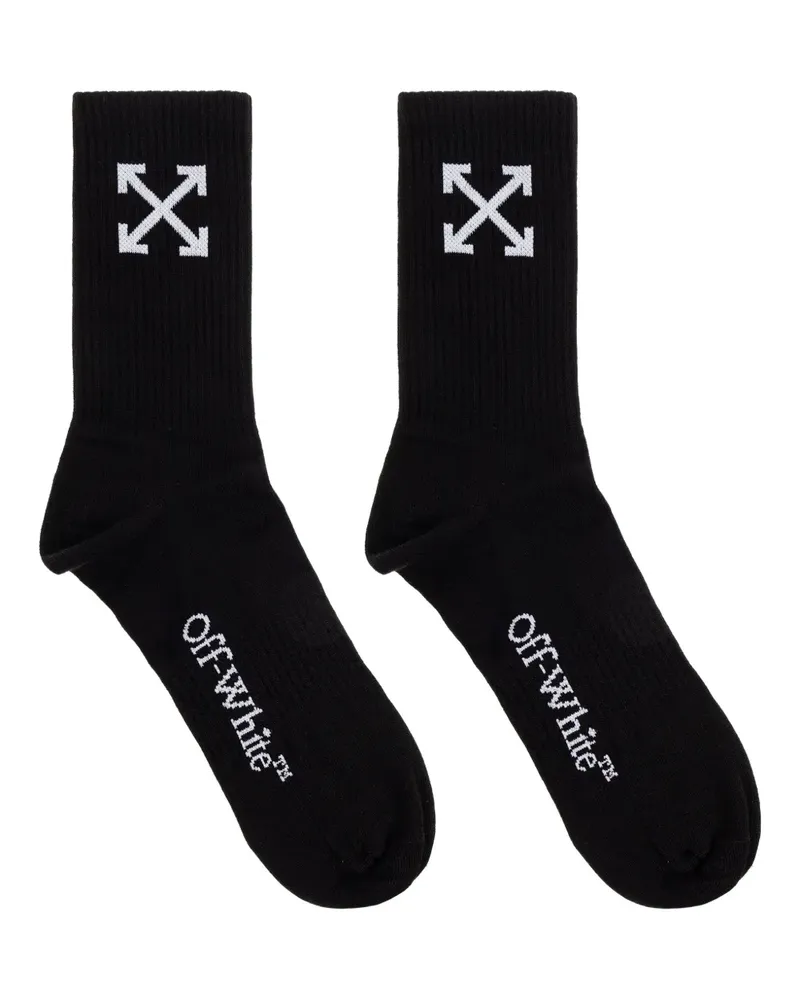 OFF-WHITE Socken mit Pfeil-Logo - Schwarz Schwarz
