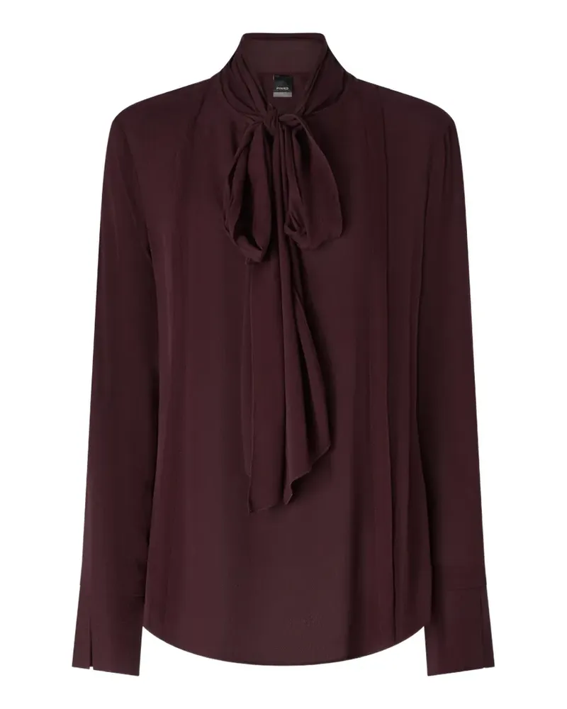 Pinko Bluse mit Schärpenkragen - Violett Violett