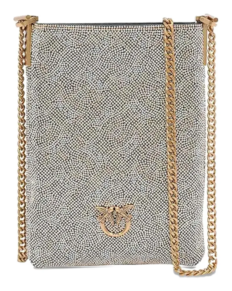 Pinko Strass rhinestone phone holder - Silber Silber