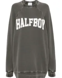 HALFBOY Sweatshirt mit Logo-Print Grau