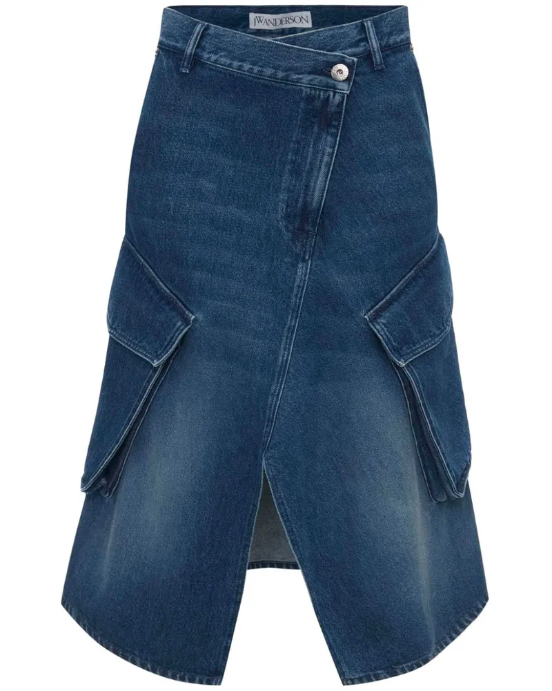 J.W.Anderson Jeans-Midirock mit Cargo-Taschen - Blau Blau