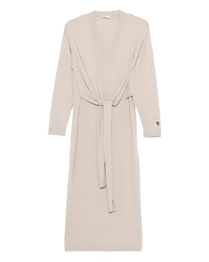 Liu Jo Midikleid mit V-Ausschnitt - Nude Nude