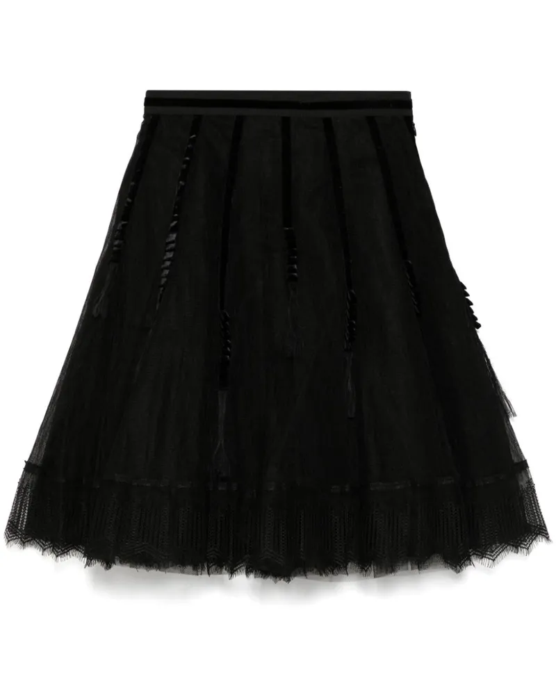SHIATZY CHEN Rock aus Mesh-Spitze - Schwarz Schwarz