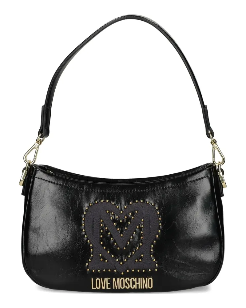 Moschino Schultertasche mit Nieten - Schwarz Schwarz