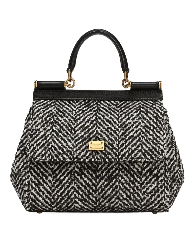 Dolce & Gabbana Mittelgroße Sicily Handtasche - Weiß Weiß