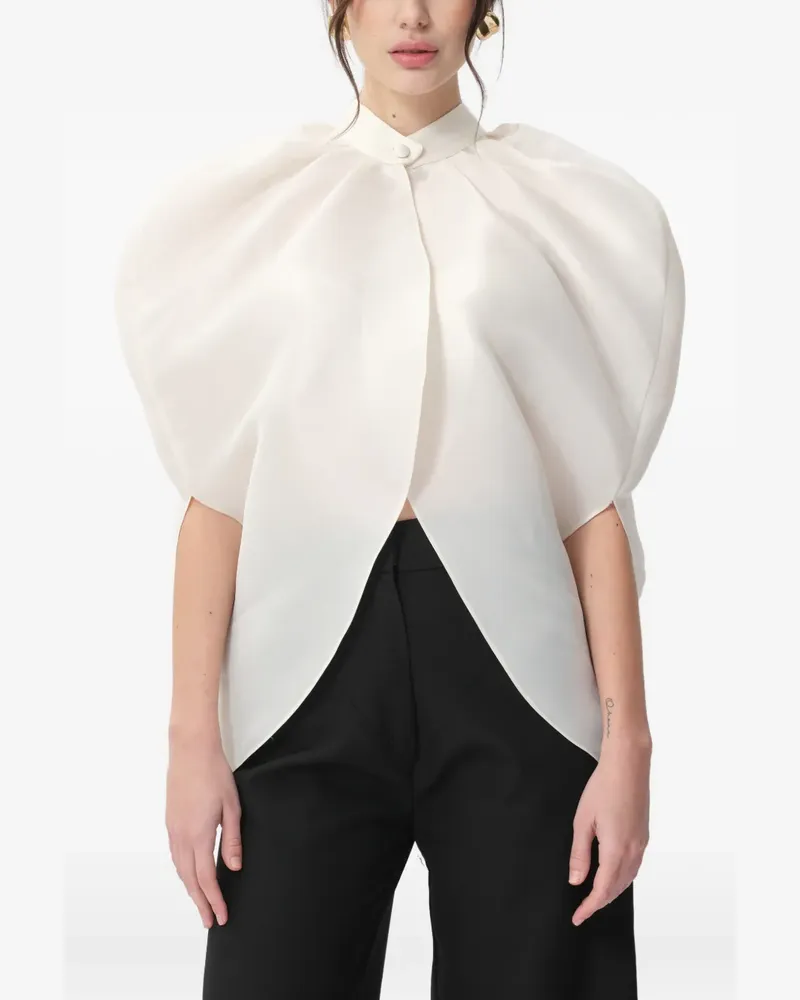 CONCEPTO Sage cape blouse - Weiß Weiß