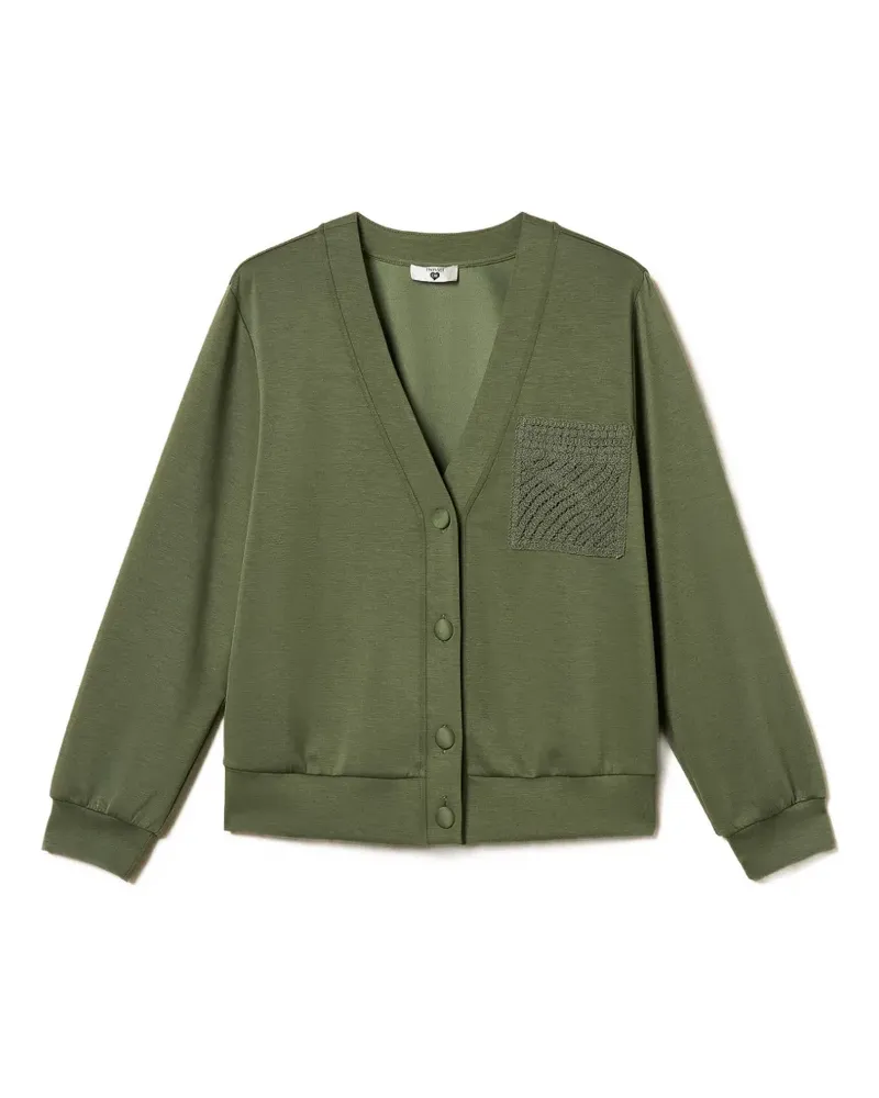 Twin-Set Cardigan mit gehäkeltem Detail - Grün Grün