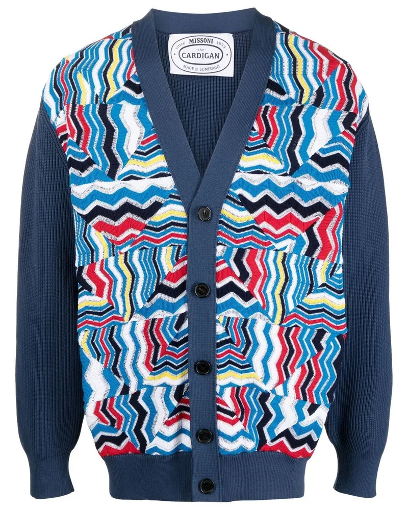 Missoni Cardigan mit grafischem Print - Blau Blau