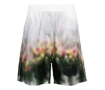 Shorts mit Fuzzy Flowers-Print