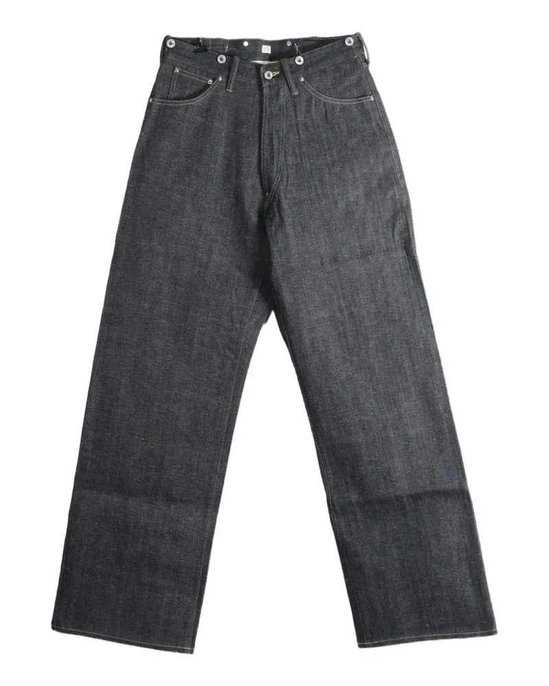 Taiga Takahashi Gerade Jeans mit Cinch-Riemen - Blau Blau