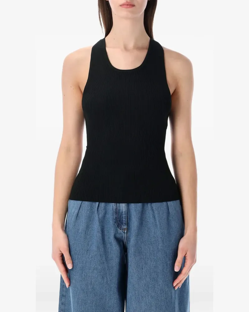 Sessùn Lygia open-back top - Schwarz Schwarz