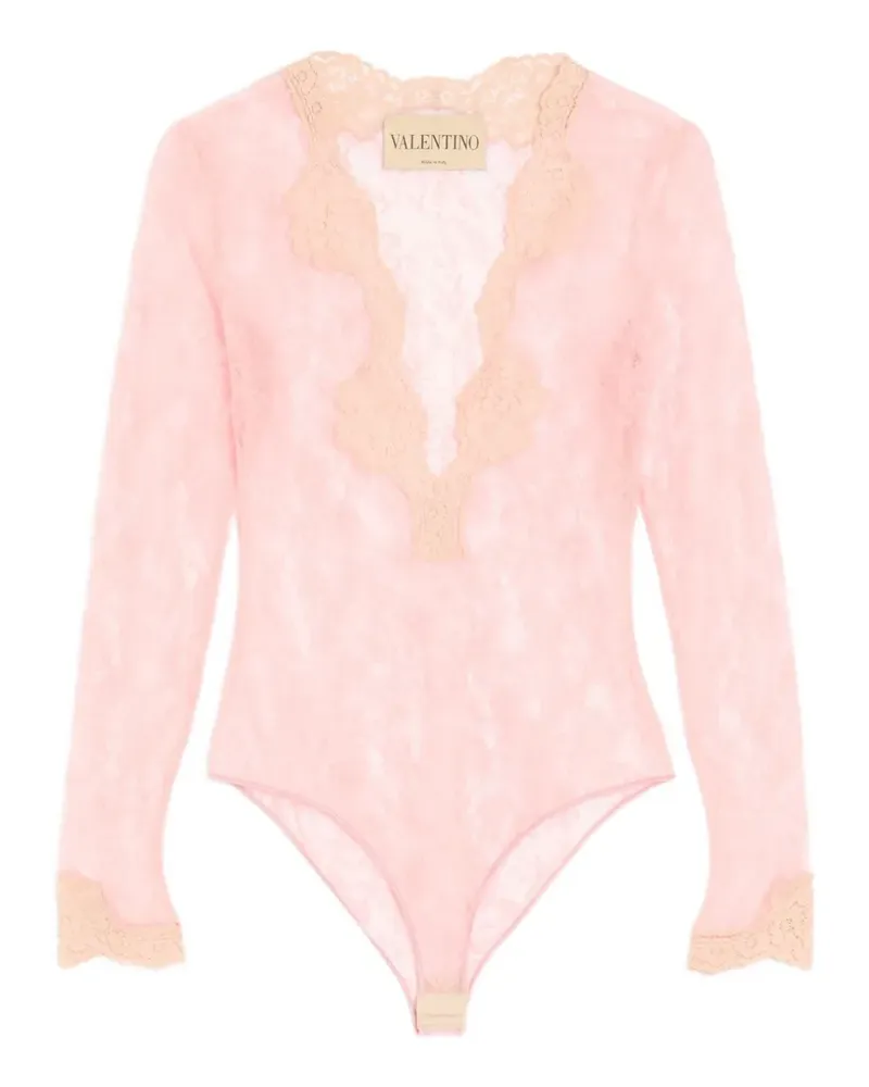 Valentino Garavani stretch lace bodysuit - Rosa Rosa