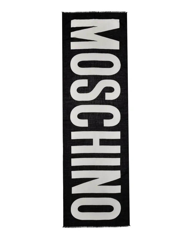 Moschino Schal mit Logo - Schwarz Schwarz