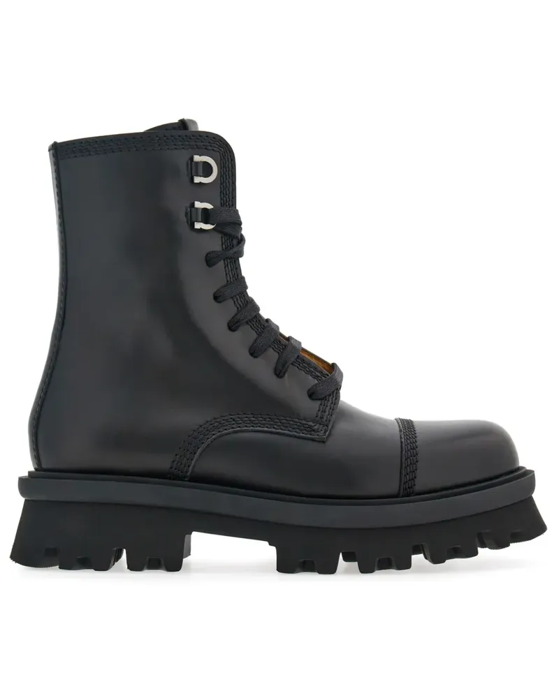 Ferragamo Klassische Schnürstiefel - Schwarz Schwarz