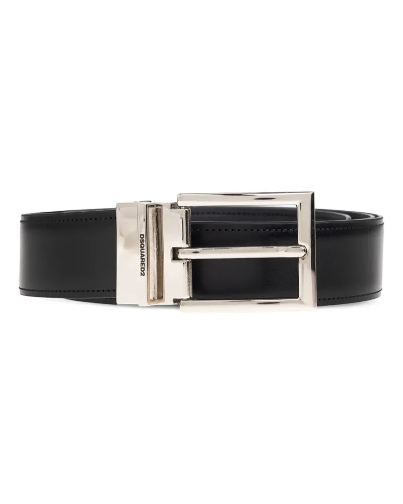 Dsquared2 logo-buckle belt - Schwarz Schwarz