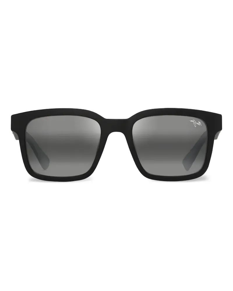 Maui Jim Opiopio Asian Fit Sonnenbrille mit eckigem Gestell - Schwarz Schwarz