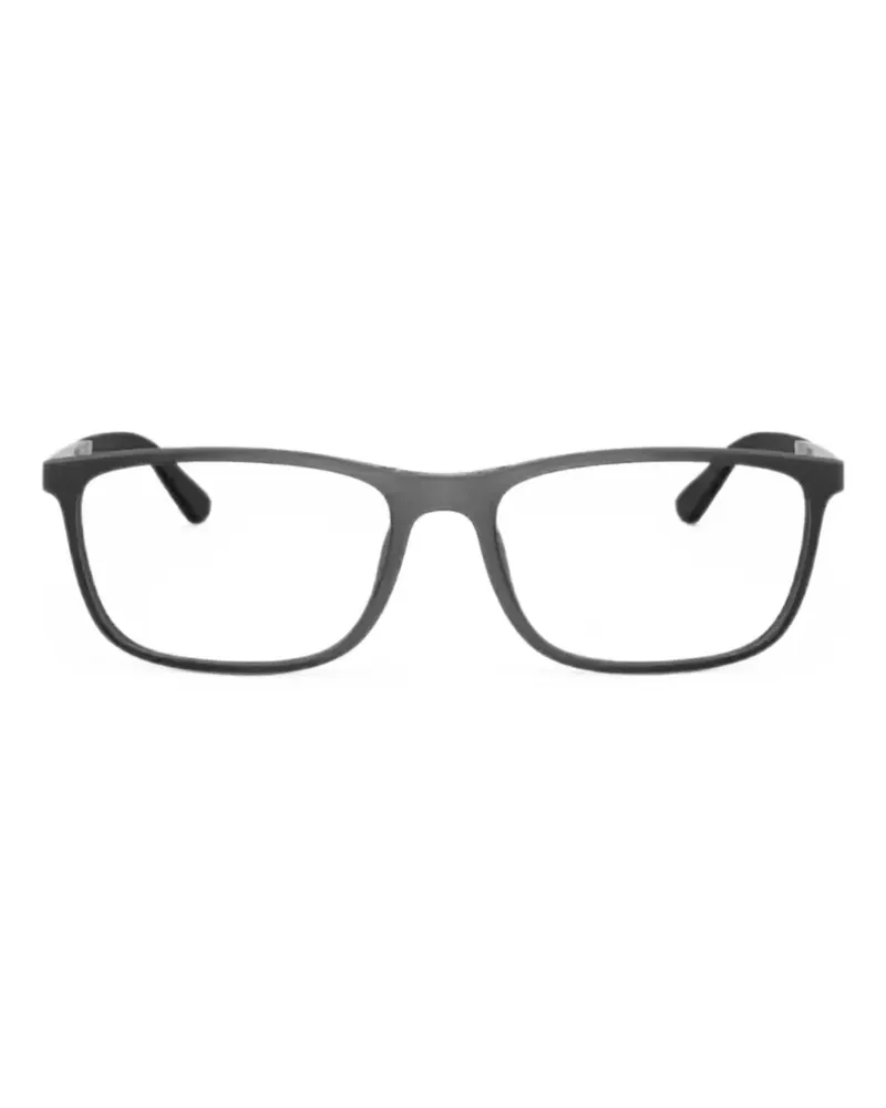 Emporio Armani Brille mit eckigem Gestell - Schwarz Schwarz
