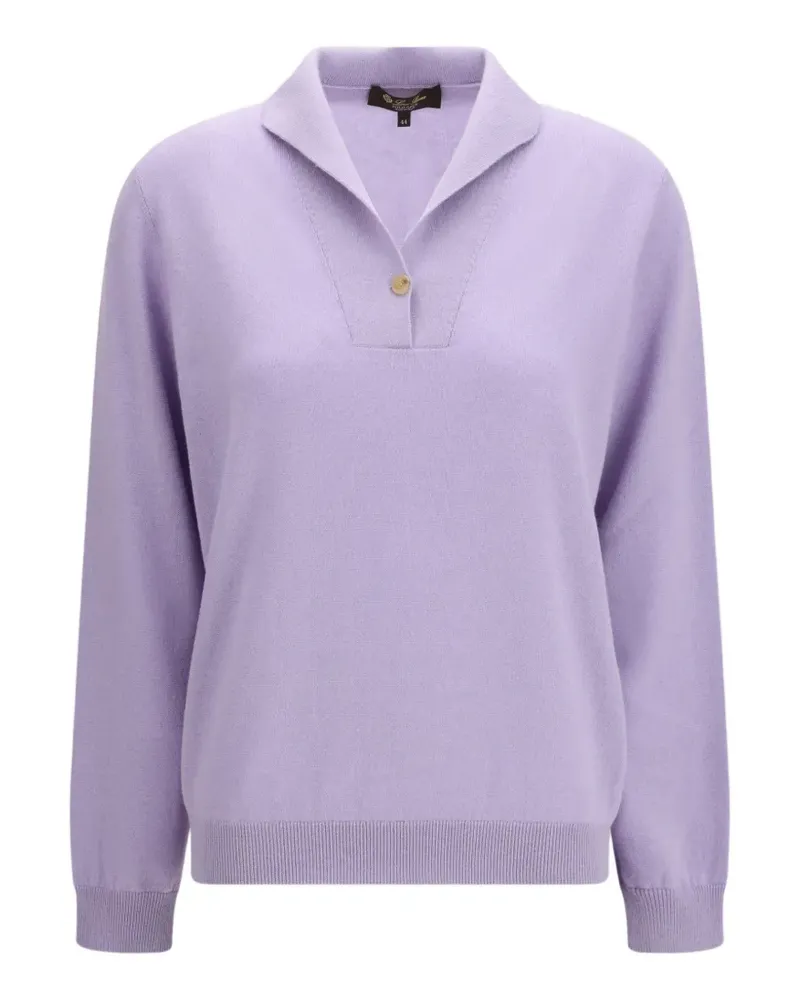 Loro Piana Sergio Poloshirt mit einem Knopf - Violett Violett