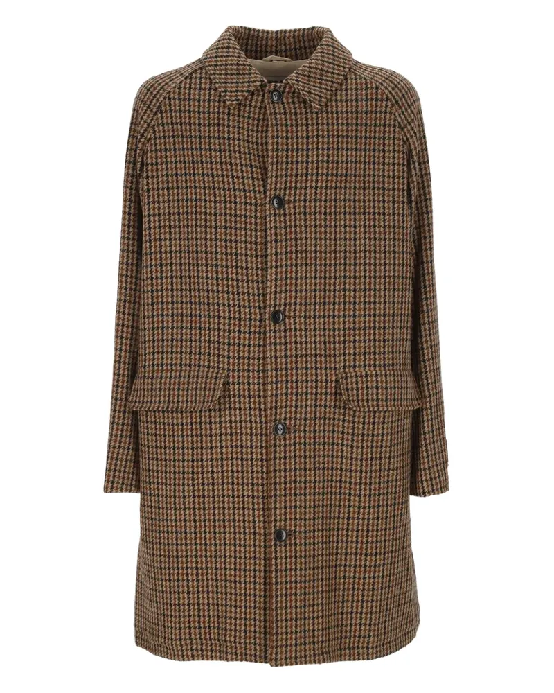 Sebago checked trench coat - Nude Nude