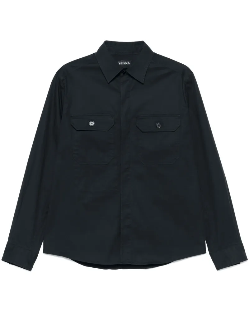 Ermenegildo Zegna Hemd aus Gabardine - Blau Blau