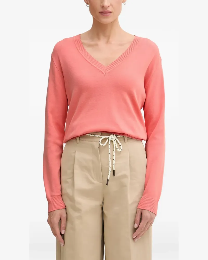 Benetton Pullover mit V-Ausschnitt - Rosa Rosa