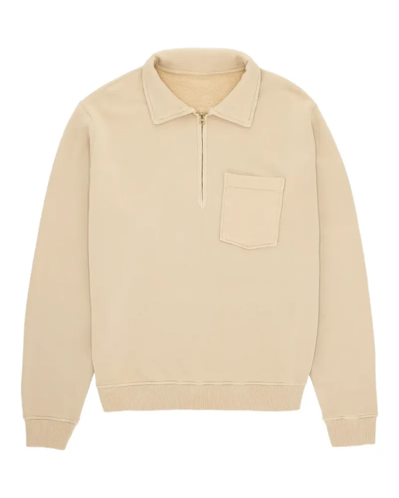 Fortela Yalep zip chest-pocket sweatshirt - Nude Nude