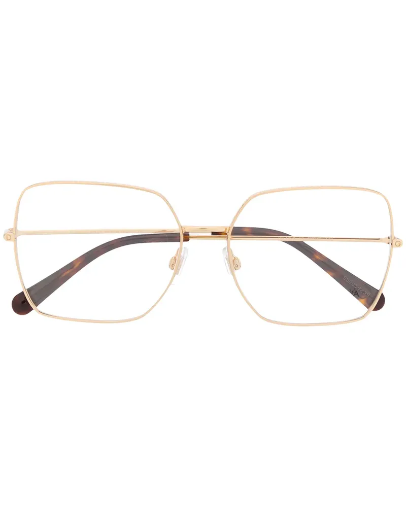 Dolce & Gabbana DG1323' Brille mit Oversized-Gestell - Gold Gold