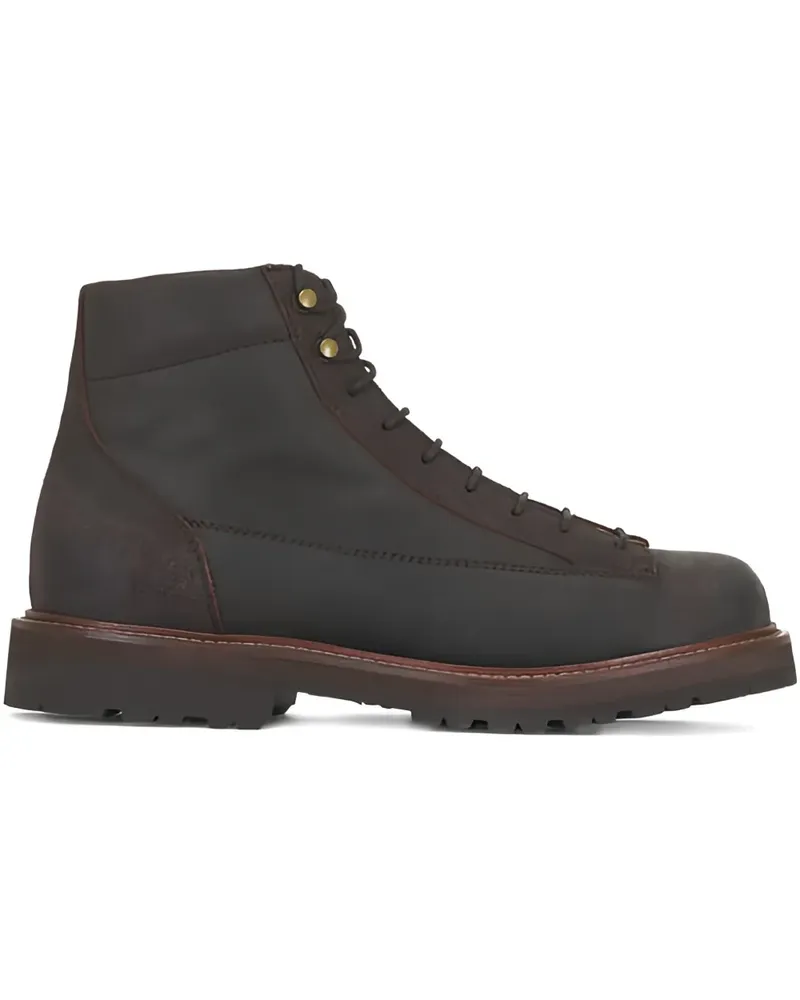 Brunello Cucinelli Schnürstiefel aus Leder - Braun Braun