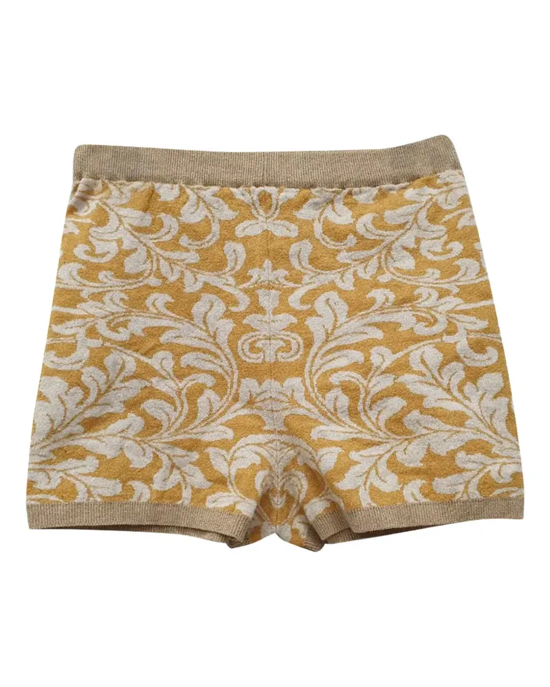 Sandro 2021 Misha metallic-threaded shorts - Gelb Gelb