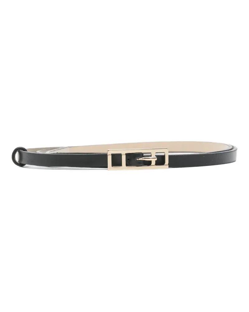 Fabiana Filippi rectangular-buckle leather belt - Schwarz Schwarz