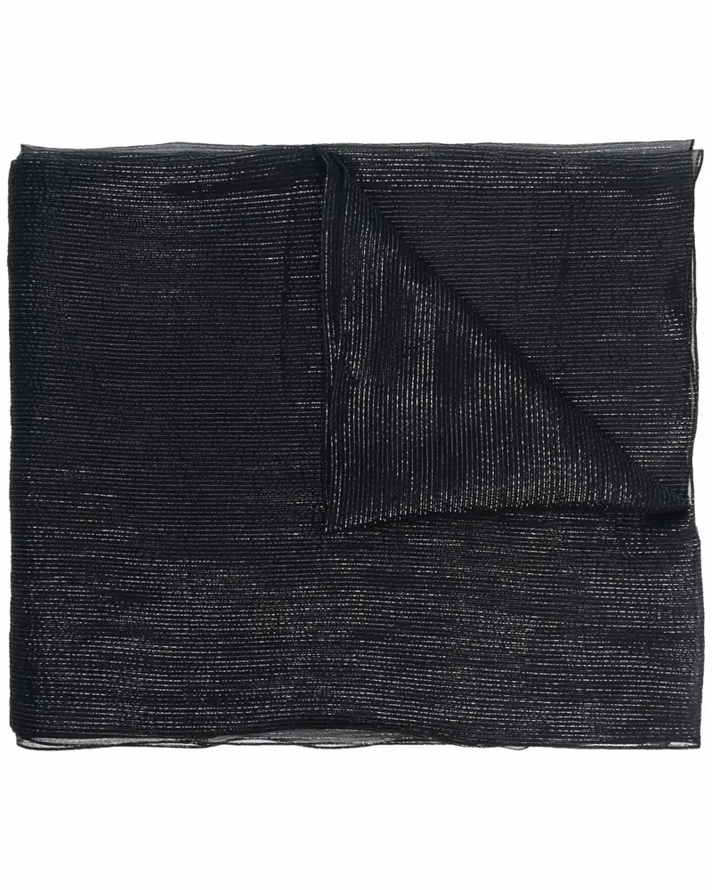 Emporio Armani Metallic-Schal - Schwarz Schwarz